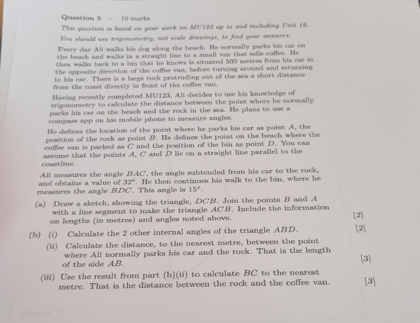 Solved Question 5 - 10 marks This question is based on your | Chegg.com