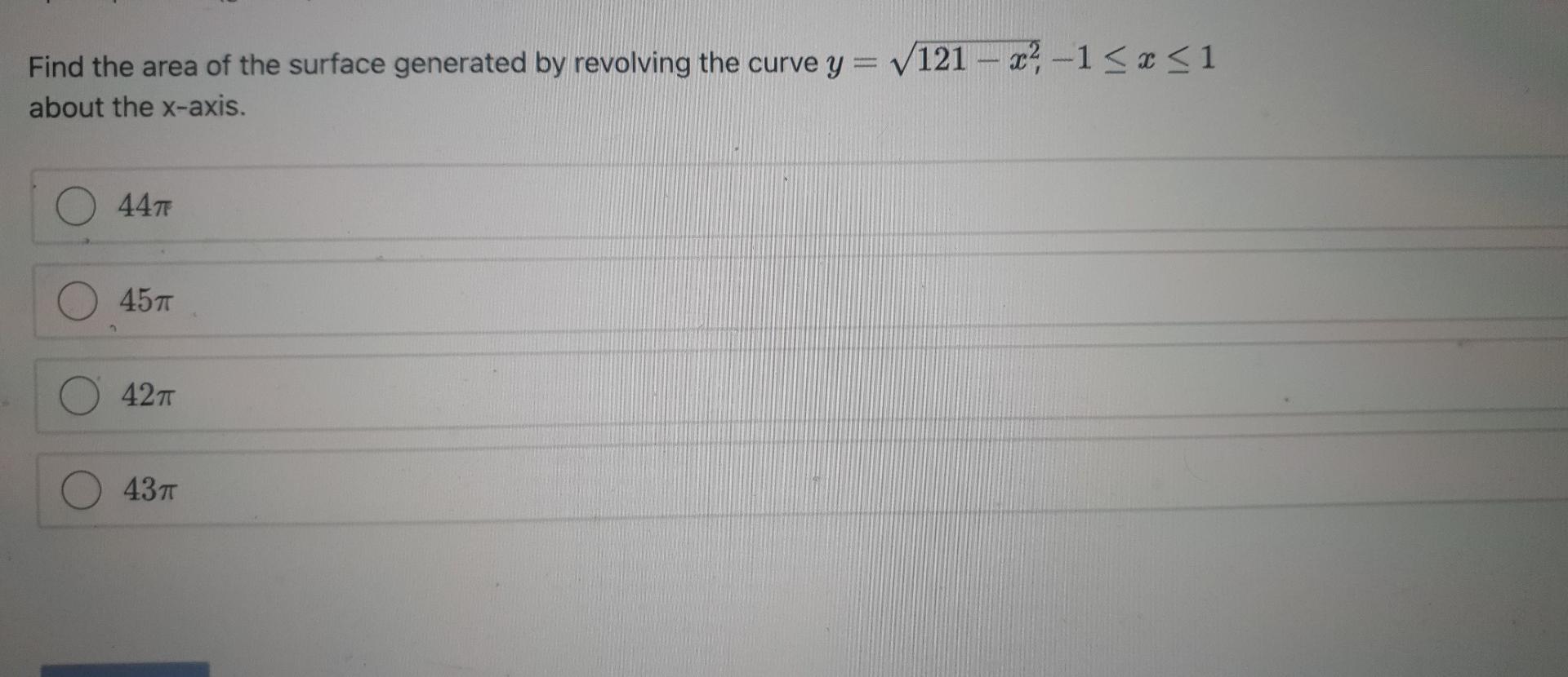 Solved Find the area of the surface generated by revolving | Chegg.com