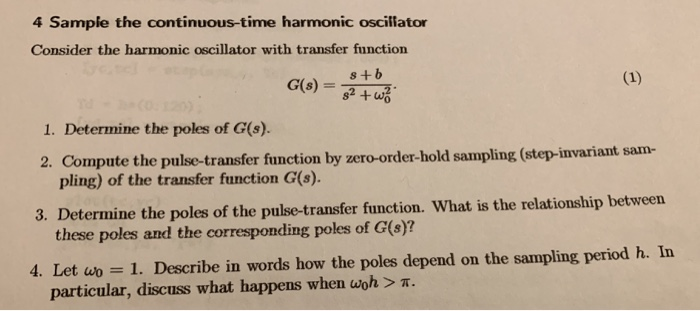 Solved compute the pulse transfer function of g(s) by zero | Chegg.com