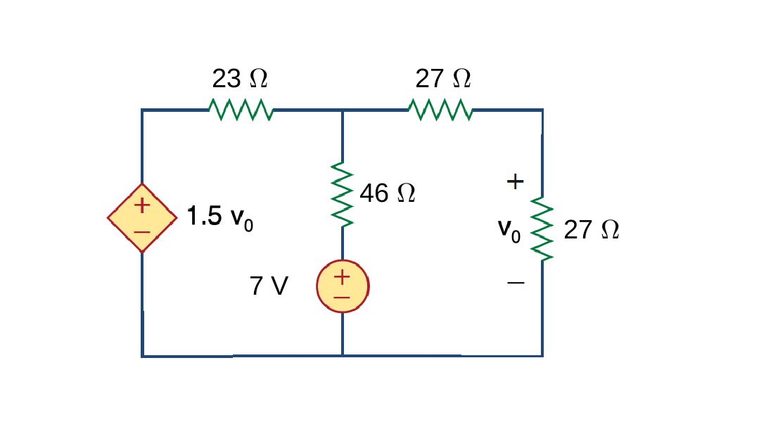 Solved For the circuit shown above, find the voltage v0. | Chegg.com