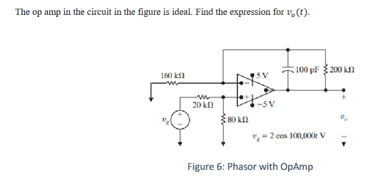 Solved The op amp in the circuit in the figure is ideal. | Chegg.com