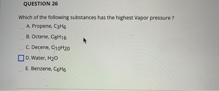 Solved QUESTION 32 Which of the following compounds is the | Chegg.com