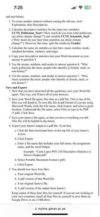 Descriptive statistics — Learning statistics with jamovi