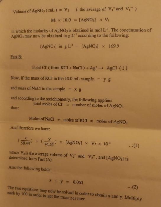 PanB Calculations Part A: | Chegg.com