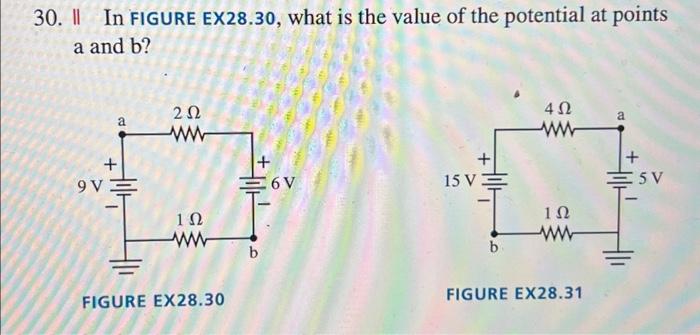 Solved 30. Il In FIGURE EX28.30, What Is The Value Of The | Chegg.com