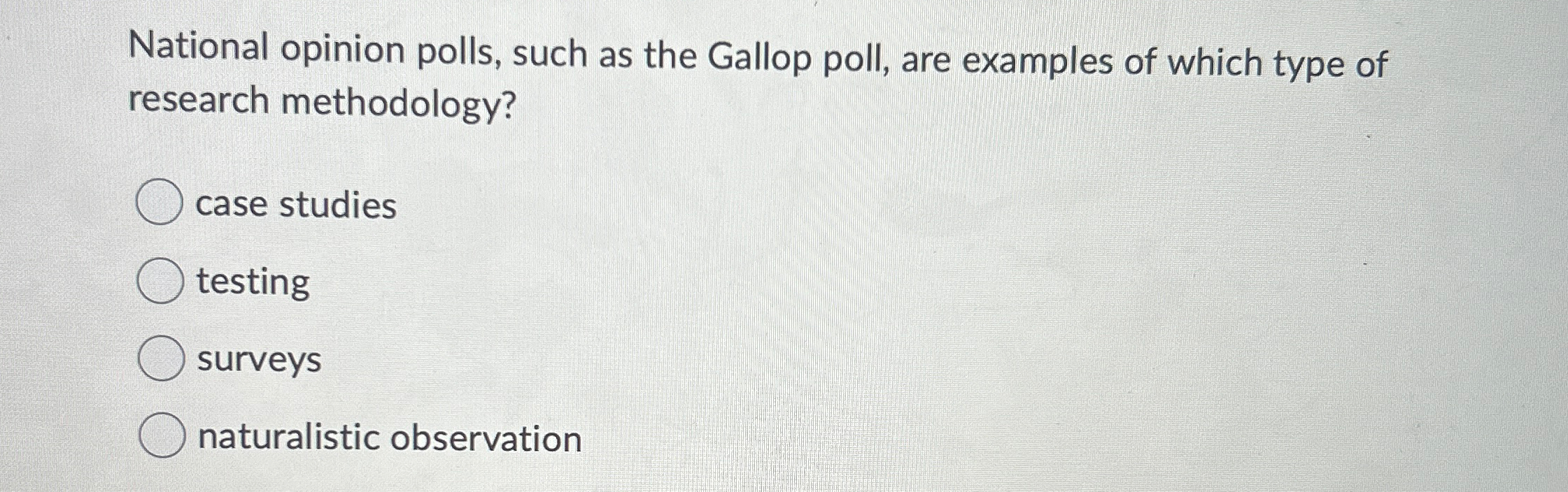 Solved National opinion polls, such as the Gallop poll, are | Chegg.com