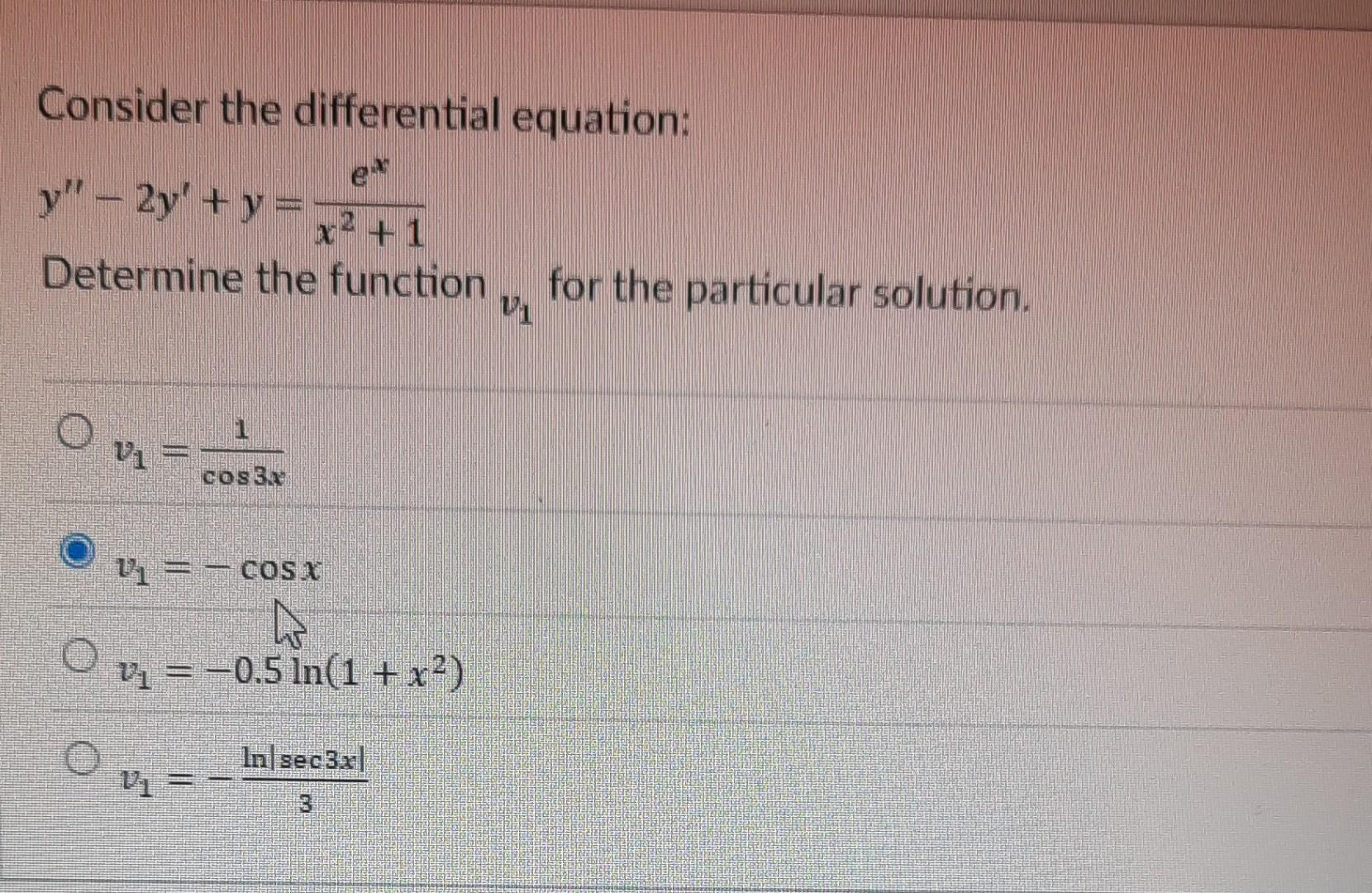 Solved Consider the differential equation: y" – 2y' + y = x2 | Chegg.com