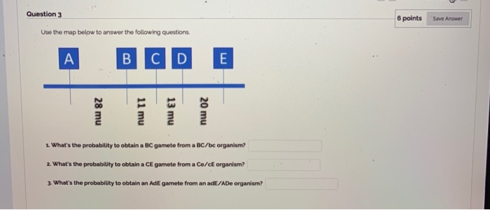 Solved Question 3 6 points Save Answer Use the map below to | Chegg.com
