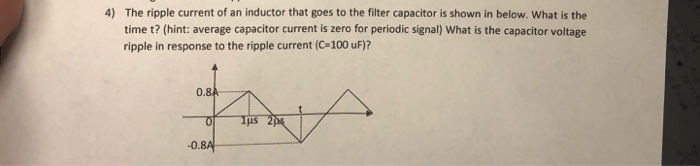 Solved 4) The ripple current of an inductor that goes to the | Chegg.com