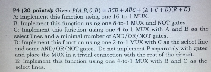 Solved P4 20 points Given P A B C D BCD ABC A C