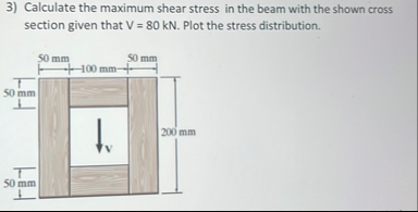 Solved Calculate the maximum shear stress in the beam with | Chegg.com