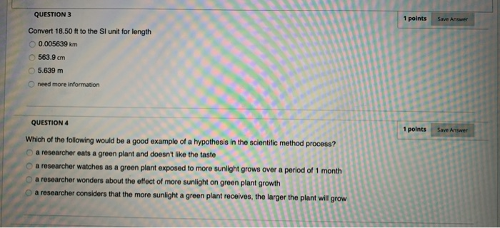 Solved QUESTION 1 1 points Save Answer Once a hypothesis has | Chegg.com