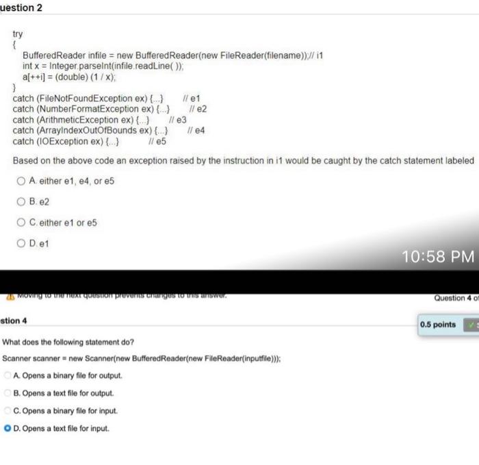 Solved Based On The Above Code An Exception Raised By The | Chegg.com