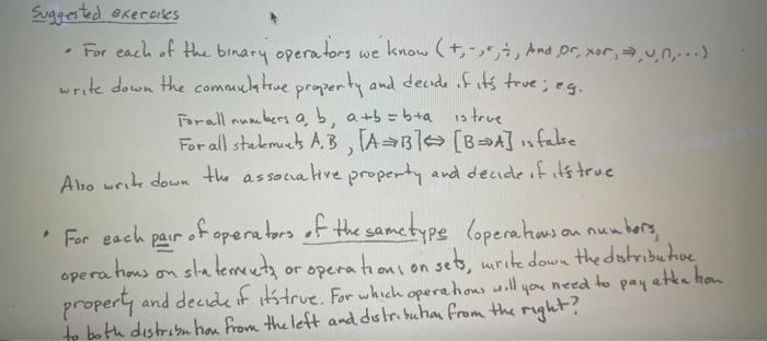 Solved - For each of the binary operators we know (+,−,5,÷, | Chegg.com