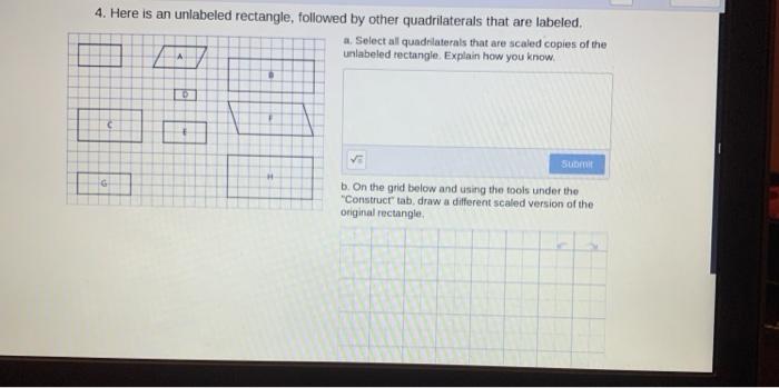 Solved 4. Here is an unlabeled rectangle, followed by other | Chegg.com