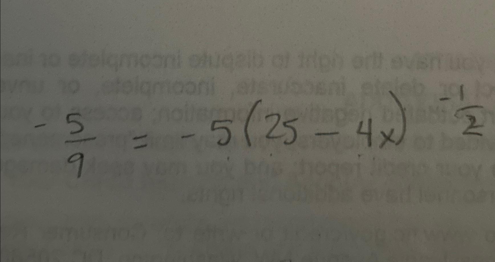 25 9x 5 4x