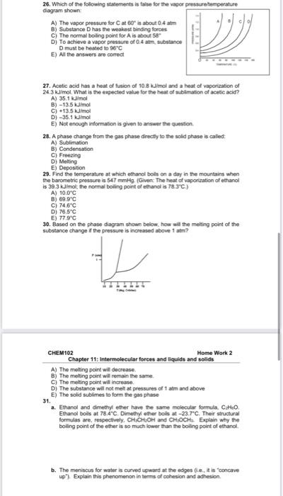 Solved 26. Which Of The Following Stalements Is Taise For | Chegg.com