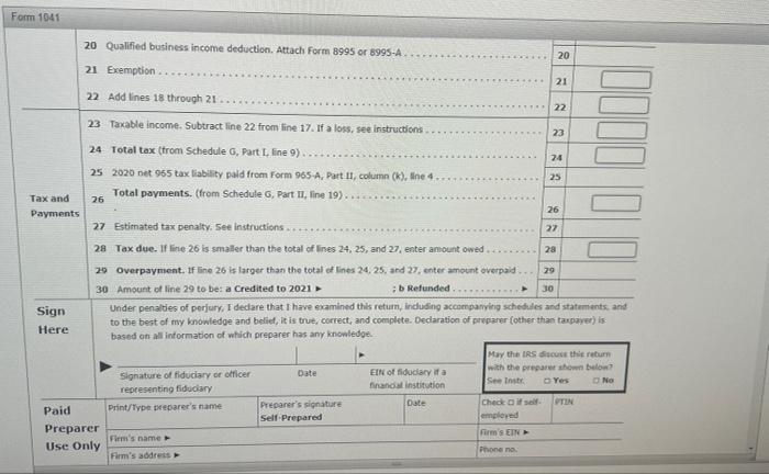 Solved Instructions Note: This problem is for the 2020 tax | Chegg.com