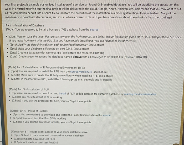 Your final project is a simple customized | Chegg.com
