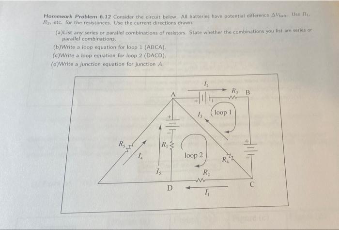 Solved Homework Problem 6.12 Consider the circuit below. All | Chegg.com