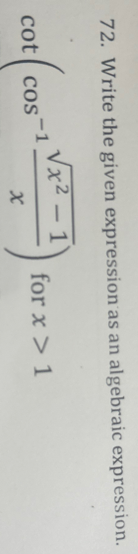 Solved Write the given expression as an algebraic | Chegg.com