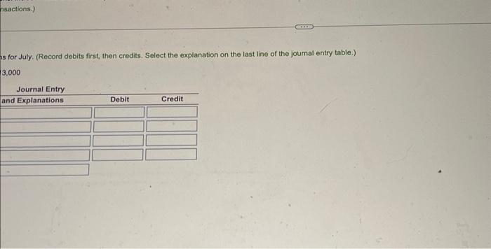 Solved Journalize The Following Transactions Include Dates Chegg Com