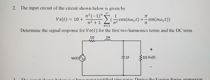 Solved 2. The input circuit of the circuit shown below is | Chegg.com