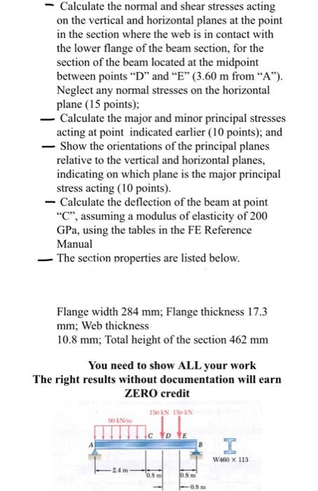 Solved Calculate the normal and shear stresses acting on the | Chegg.com