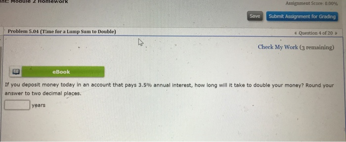 Solved ent: Mogure 2 homework Assignment Score: 0.00% Save | Chegg.com