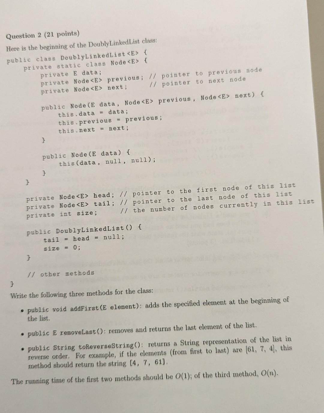 Solved Question 2 (21 points) Here is the beginning of the | Chegg.com