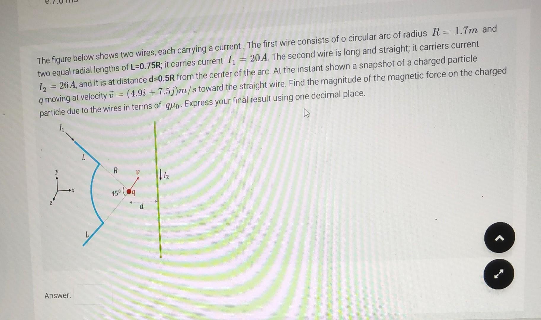 Solved The Figure Below Shows Two Wires, Each Carrying A | Chegg.com