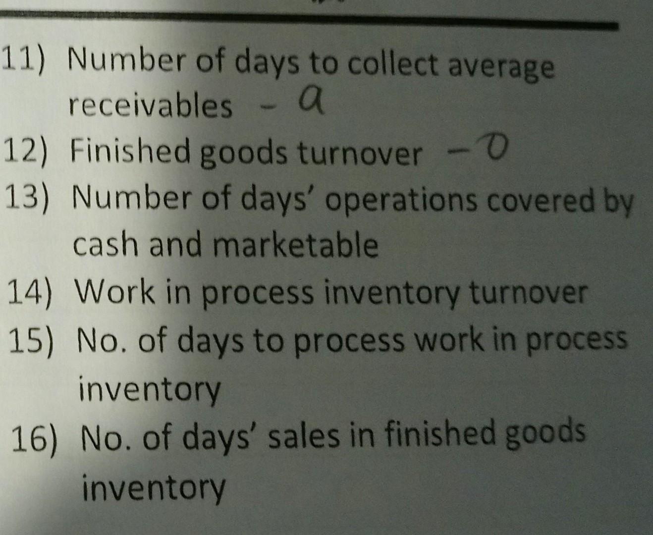 Solved K K 1) Raw materials turnover m 2) Acid test ratio 3)