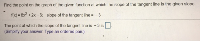 Solved Find the point on the graph of the given function at | Chegg.com