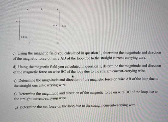 Solved 5. (7pts) A square current loop is carrying a current | Chegg.com