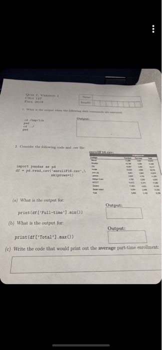 Solved od /tmp 2. Consider the following code and www IN | Chegg.com