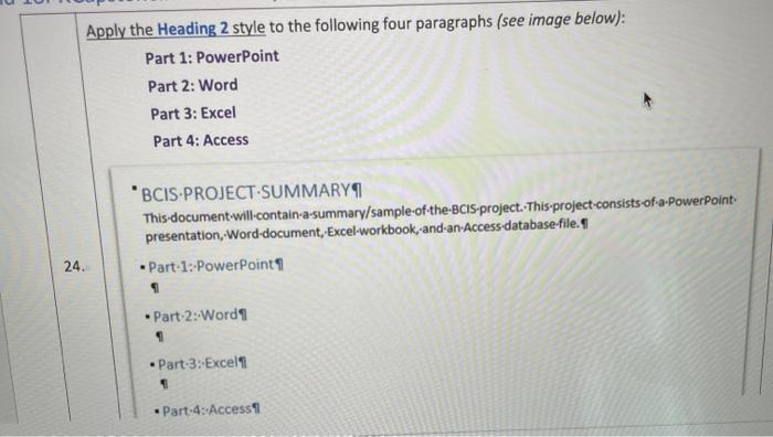 Solved Apply the Heading 2 style to the following four | Chegg.com