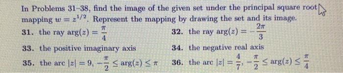 Solved In Problems 31–38, find the image of the given set | Chegg.com