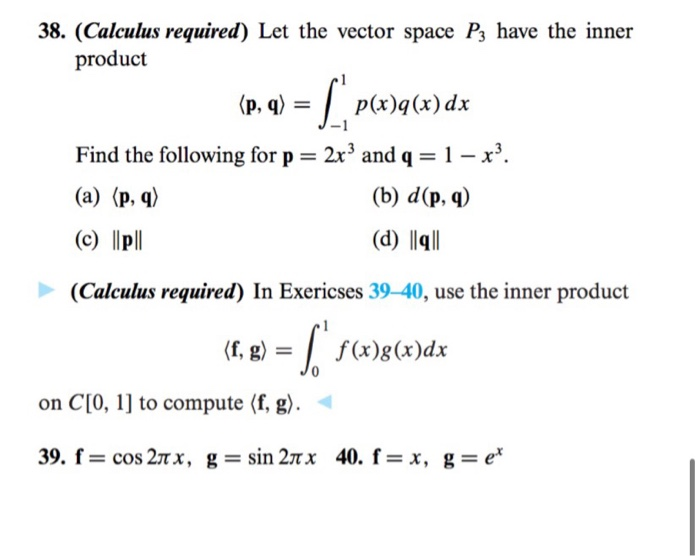 Solved El P X G X Dx 38 Calculus Required Let The Vect Chegg Com