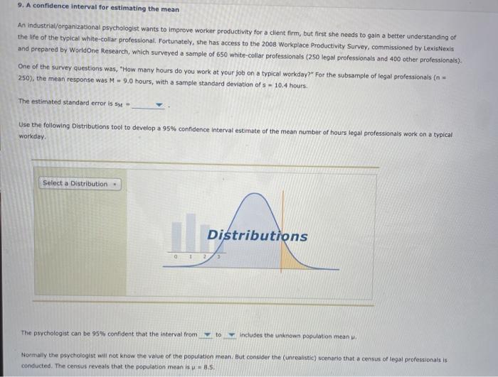 Solved 9. A confidence interval for estimating the mean An | Chegg.com