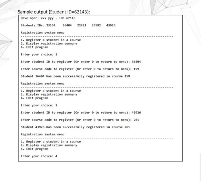 Solved Problem Write a C program that simulates a student | Chegg.com