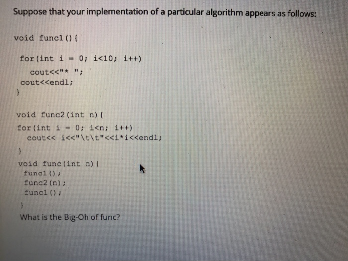 Solved Suppose that your implementation of a particular | Chegg.com