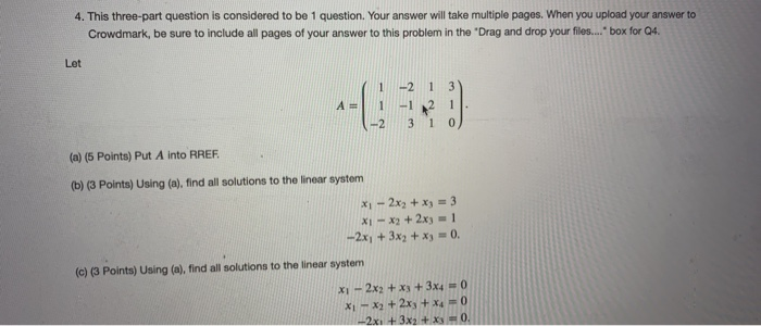 Three Part Question Solved 4. This three-part question is considered to be 1 | Chegg.com