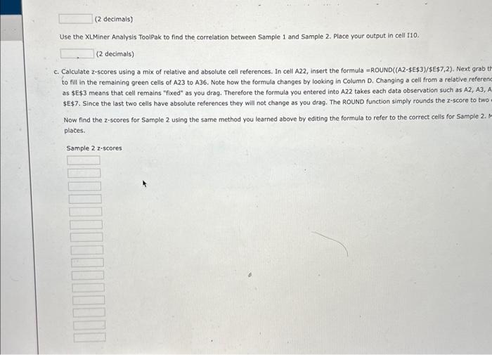 Solved Round all answers in the sheet to 2 decimal places | Chegg.com