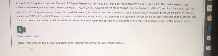 Solved A 5-year Treasury Bond Has A 4.1% Yield. A 10-year | Chegg.com