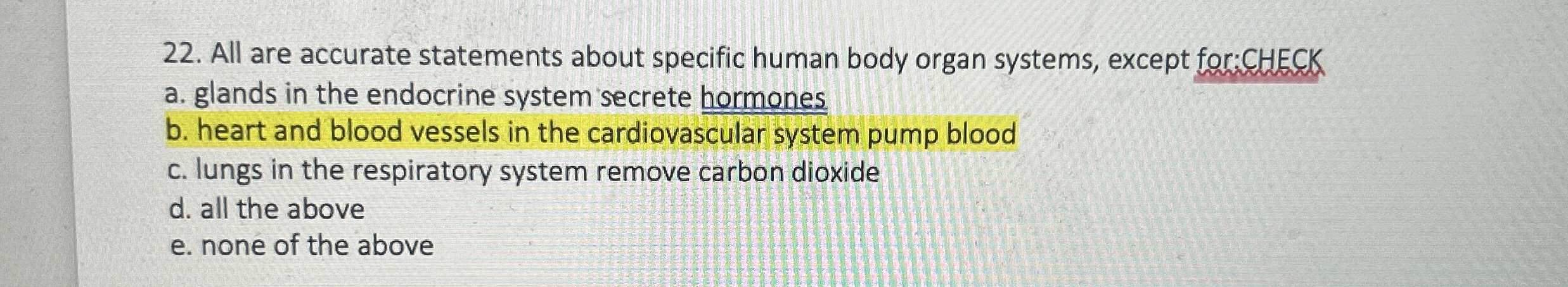 Solved All are accurate statements about specific human body | Chegg.com