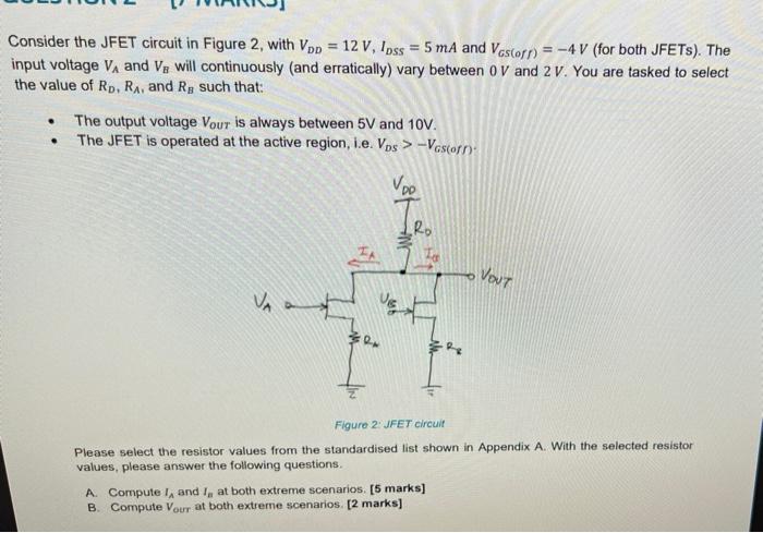 Solved Consider the JFET circuit in Figure 2, with Vpp = 12 | Chegg.com