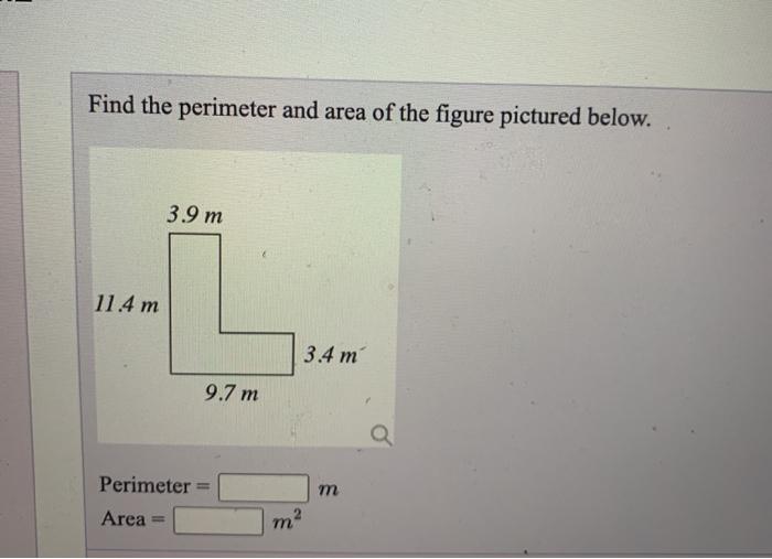 Solved Find the perimeter and area of the figure pictured | Chegg.com
