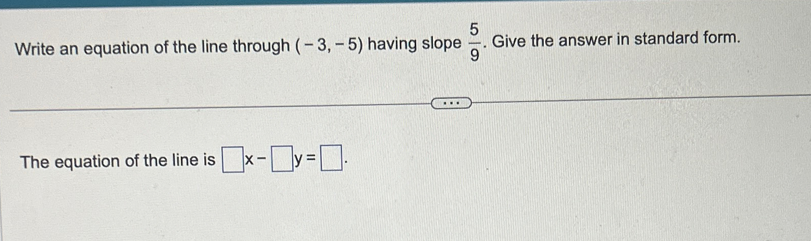 what is the slope of the line with equation 3x y 5