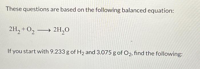 Solved These questions are based on the following balanced | Chegg.com