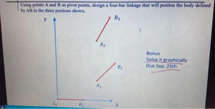Solved Using points A and B as pivot points, design a | Chegg.com
